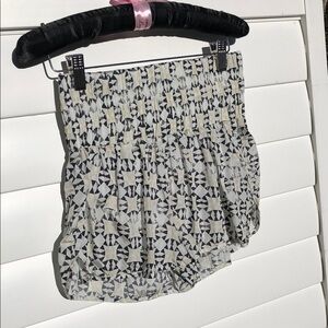 FP Movement by Free People Black and White High Waist Geometric Shorts